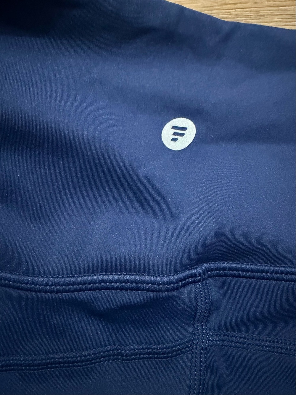 Letsfit High-Rise Performance Leggings Size L NWT Navy Blue Side Pockets - Picture 5 of 8
